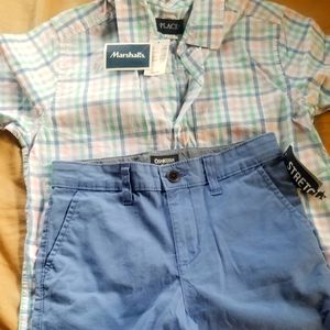 Boy's Button down shirt and shorts
